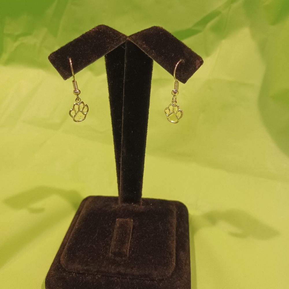 Earrings sterling silver, puppy feet